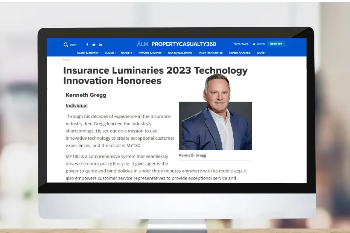  Kenneth Gregg, President & CEO, Orion180, Insurance Luminary 2023 Technology Innovation Honoree