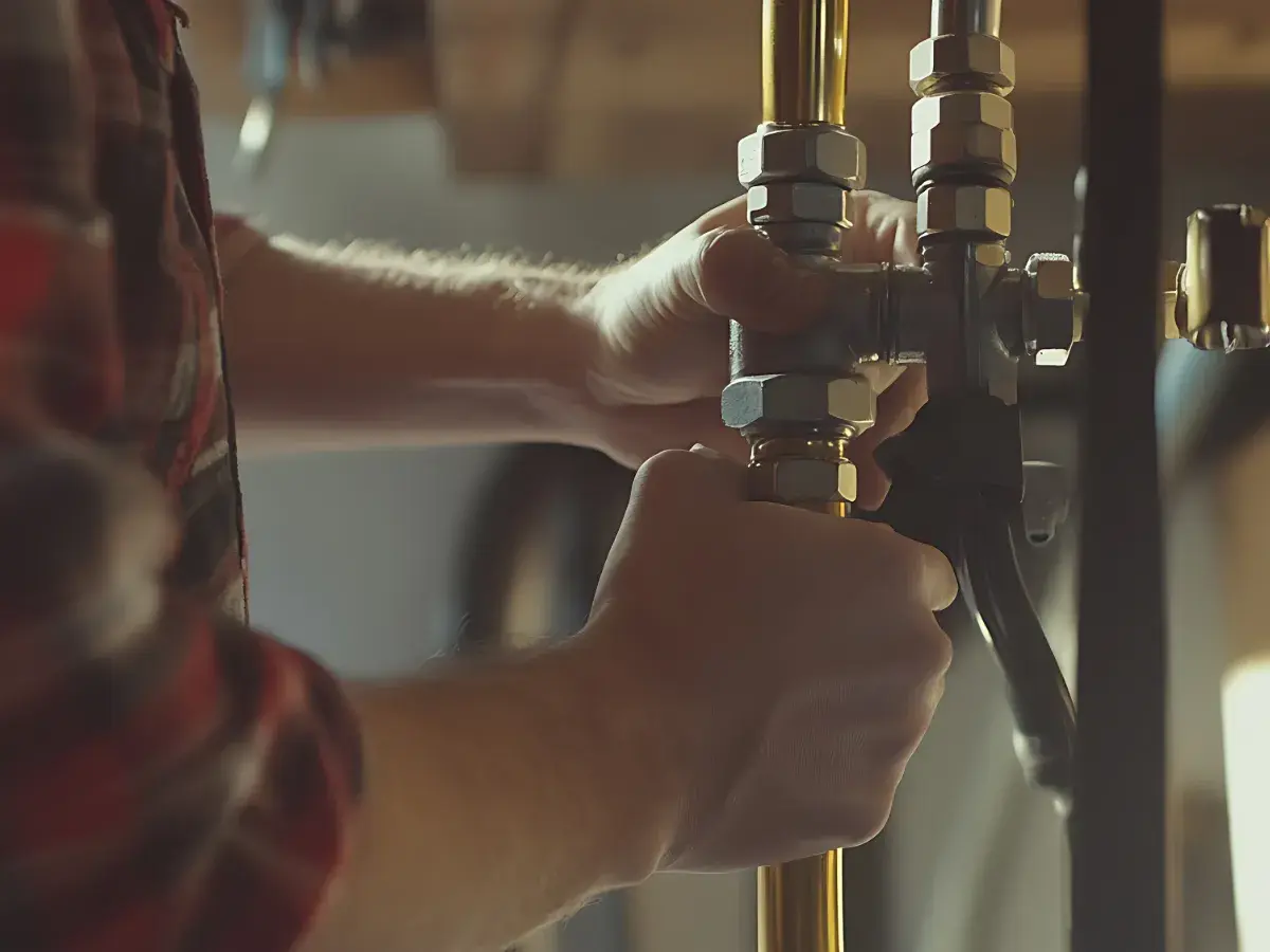 Person checking their gas line