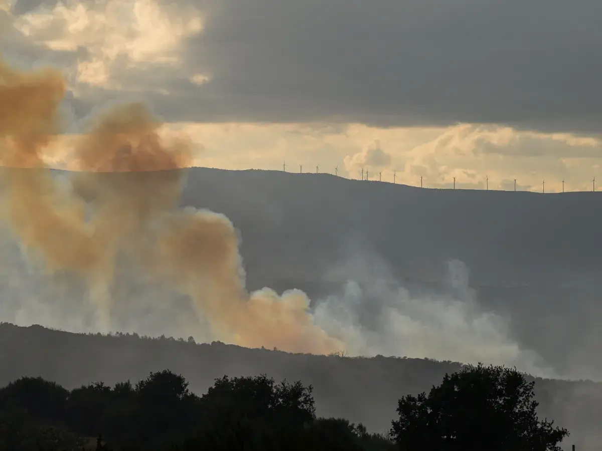 Wildfire in the distance