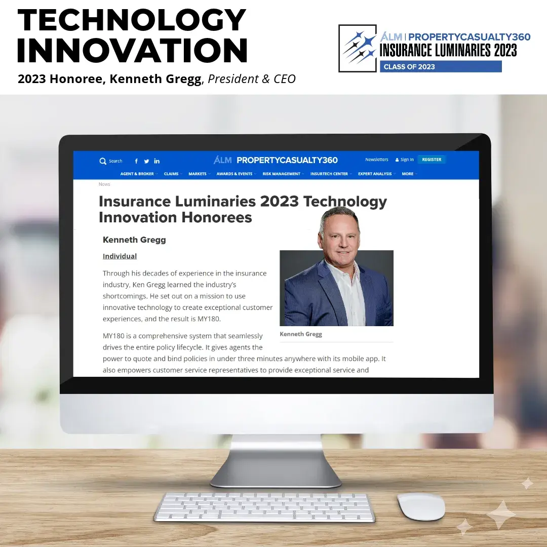  Kenneth Gregg, President & CEO, Orion180, Insurance Luminary 2023 Technology Innovation Honoree